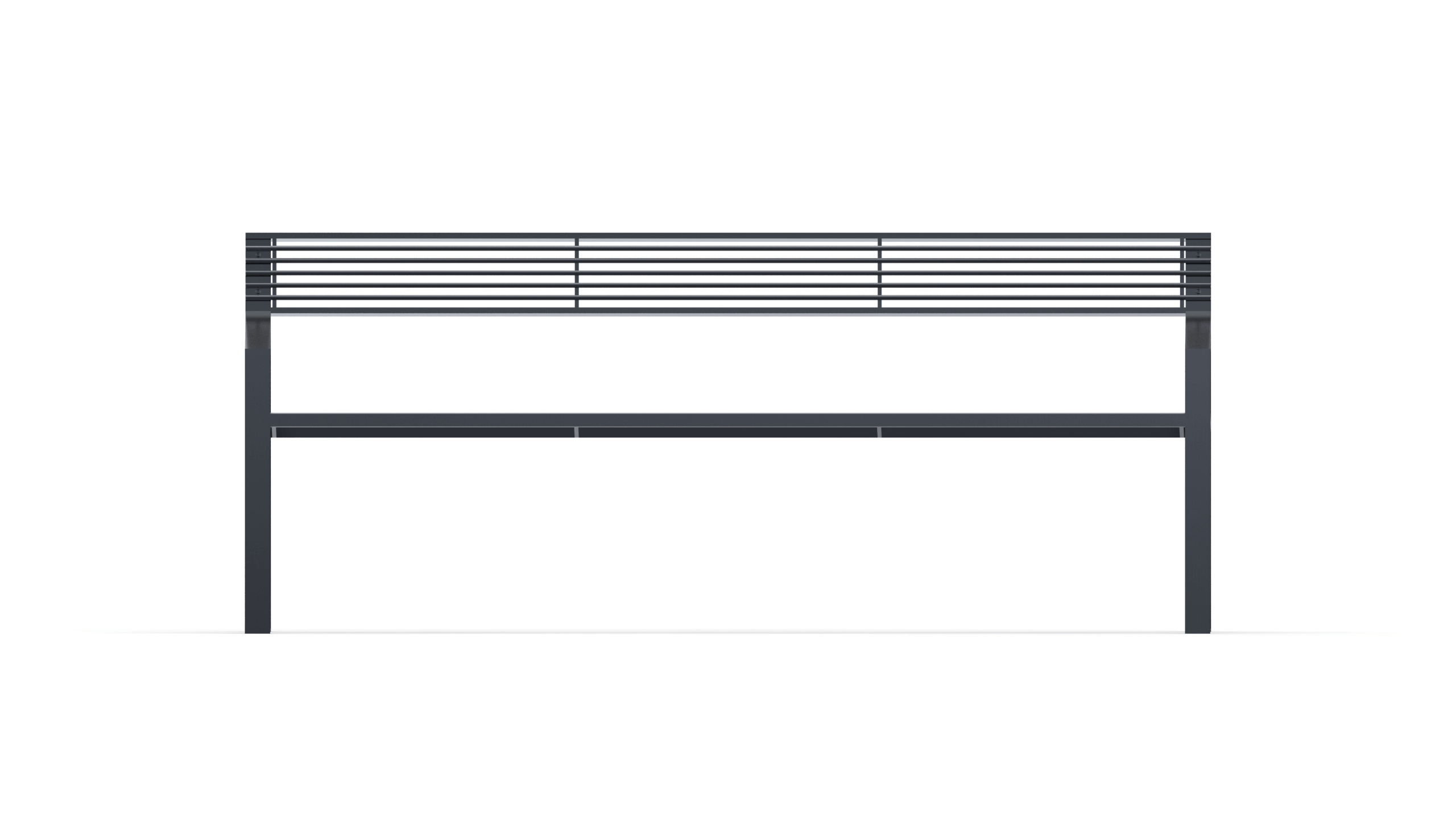 outdoor seating from carbon steel counter view