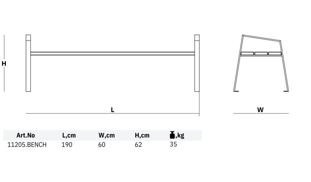 11205 bench dimensions outdoor bench dimensions