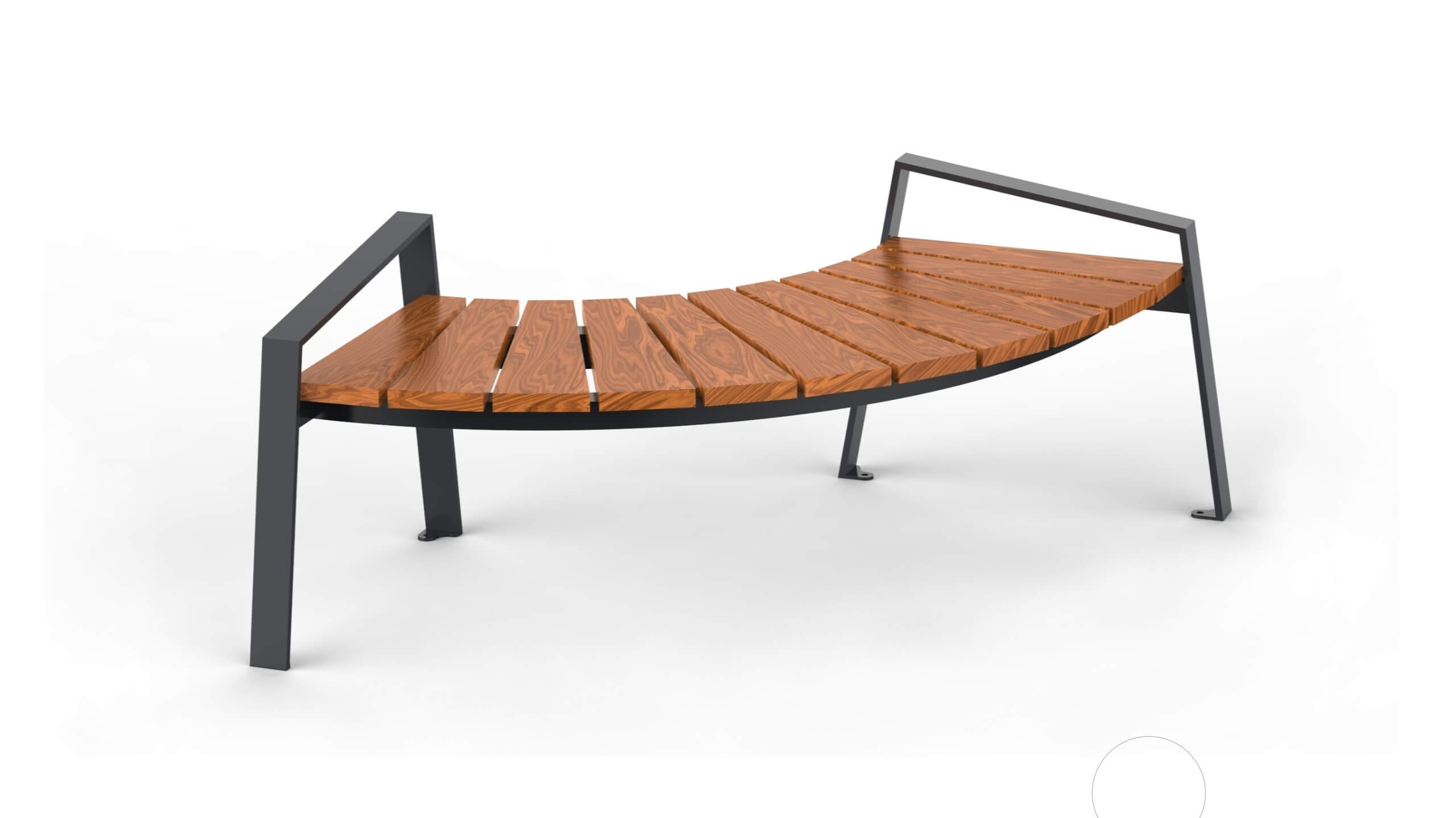 round shaped pinic bench with wooden seat