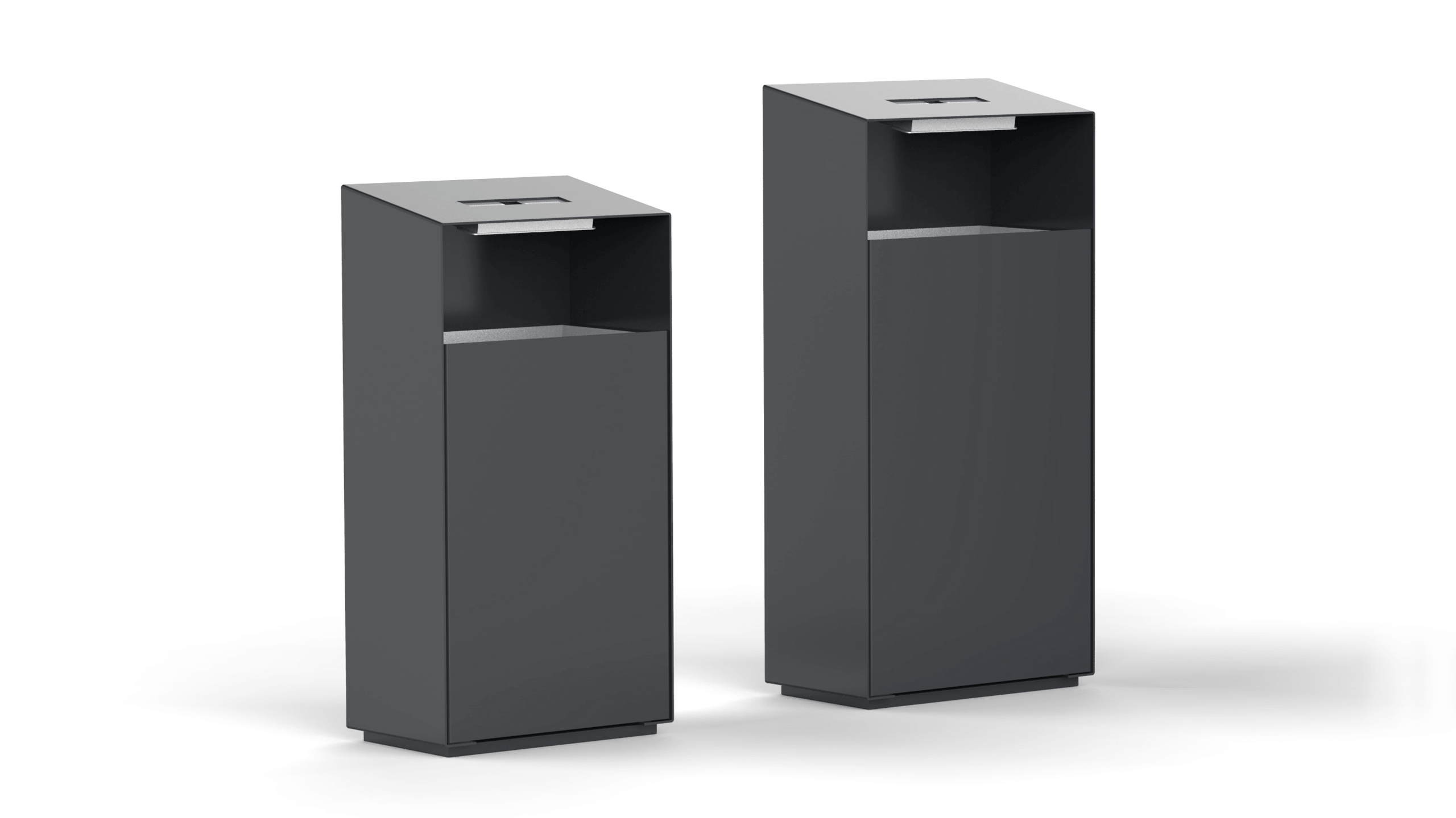 60 L and 80 L commercial trash bins from steel