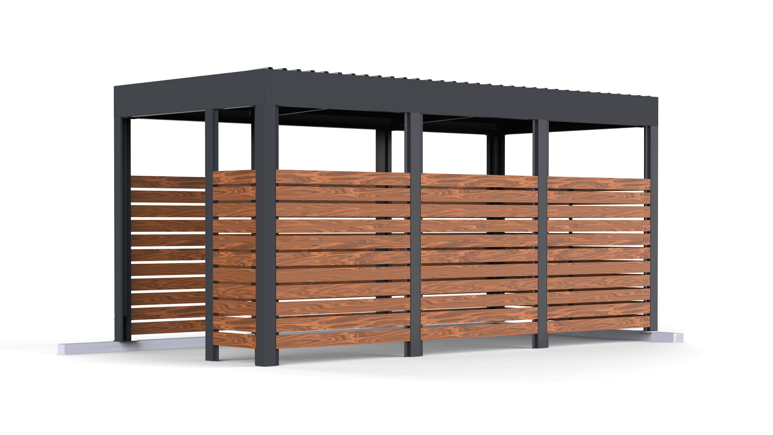 garbage bin shelter from wood without door