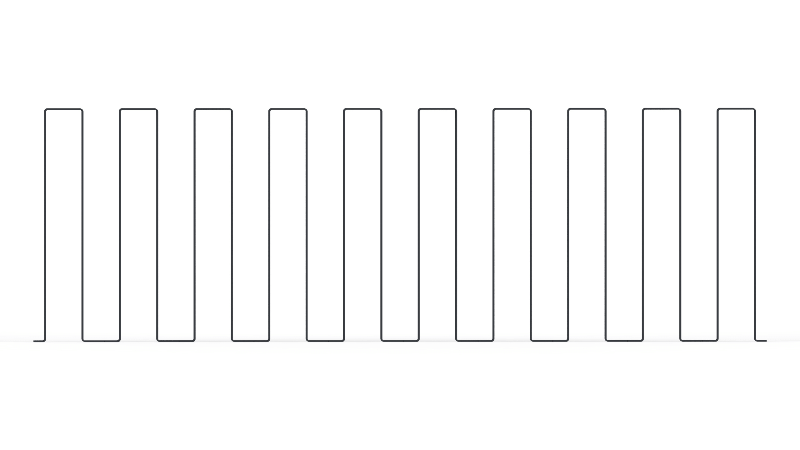 counter view of metal barrier