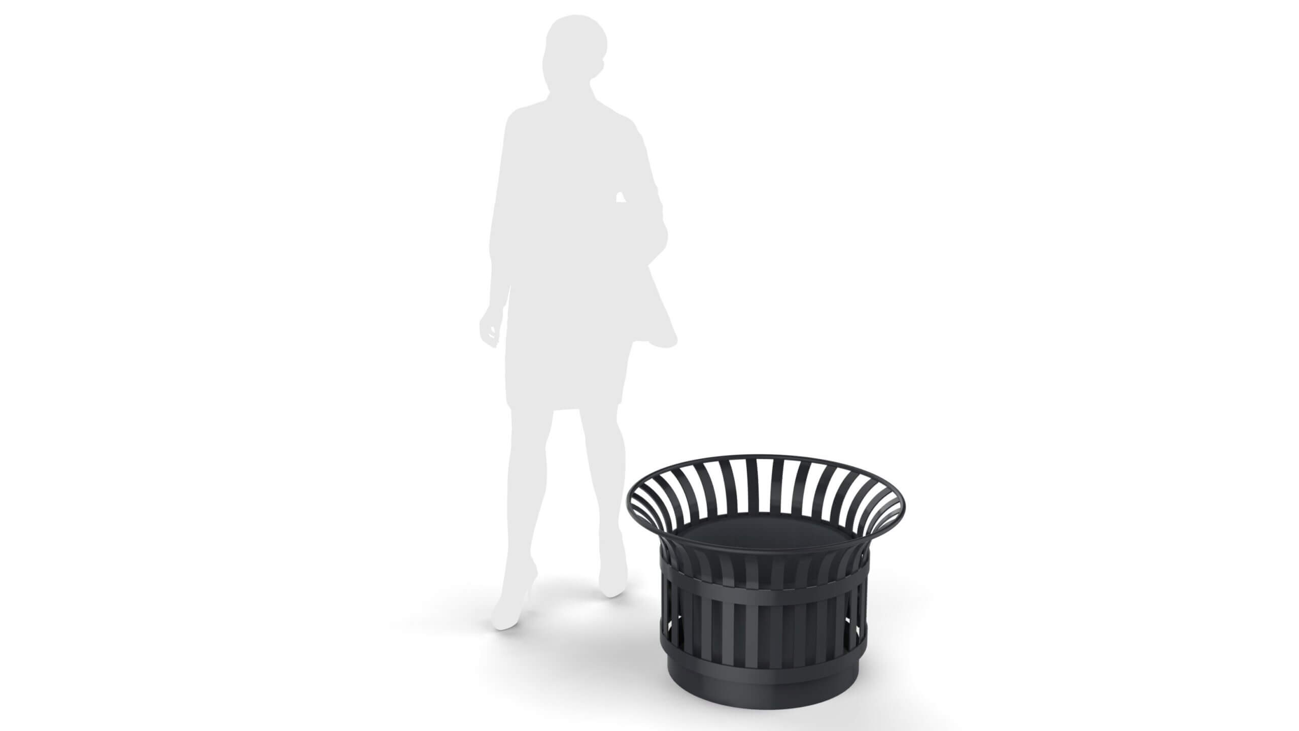 Planter box round shaped with human silhouette