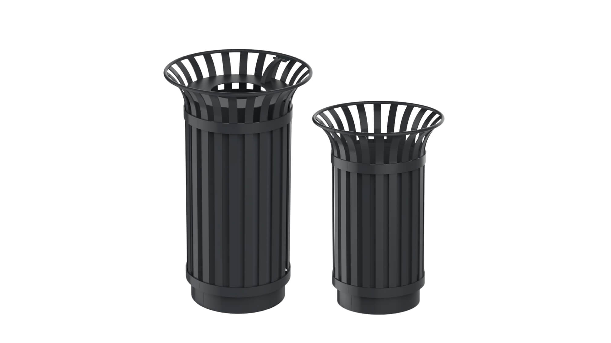 Classic style trash bins 45 L and 70 L made from steel