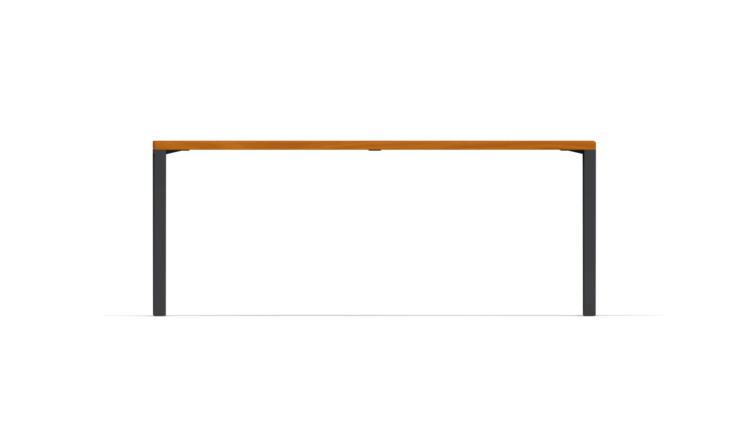 Counter view of picnic table from wood